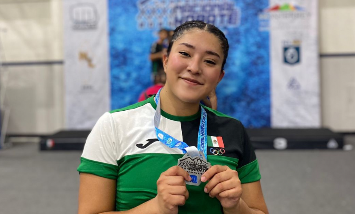 Oaxaqueña Valeria Nogales Gines ganó el tercer lugar en campeonato nacional de karate
