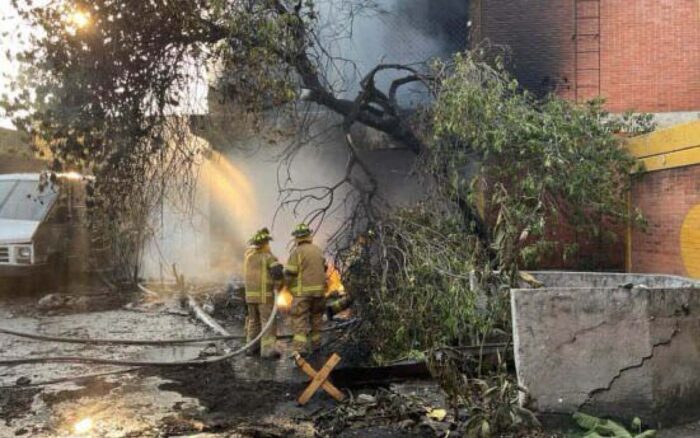 Desplome de helicóptero en Coyoacán