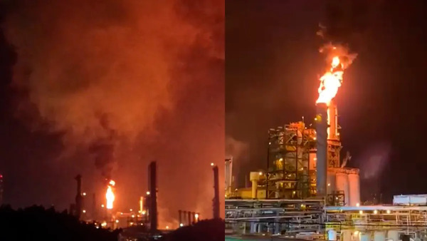Explosión causa incendio en refinería Lázaro Cárdenas, en Veracruz