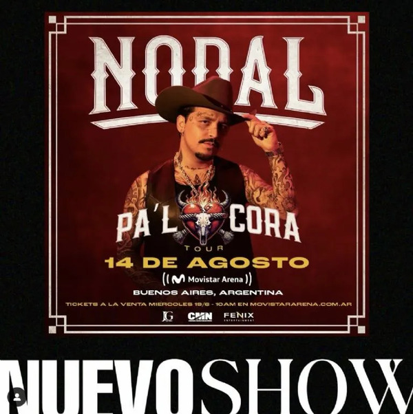 Christian Nodal anuncia concierto en Argentina: ¡en redes le lanzan advertencia!