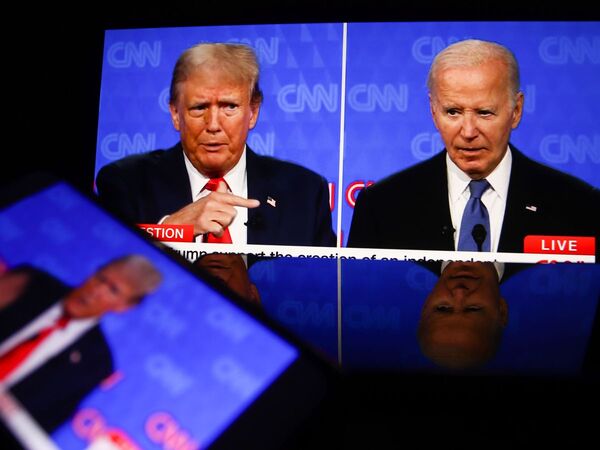 Trump, agresivo y confiado; Biden, titubeante; el debate en EE.UU.