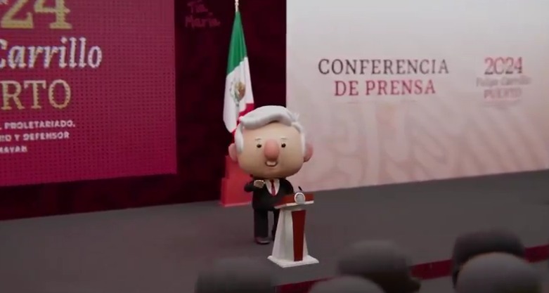 AMLO estrena animación en mañaneras
