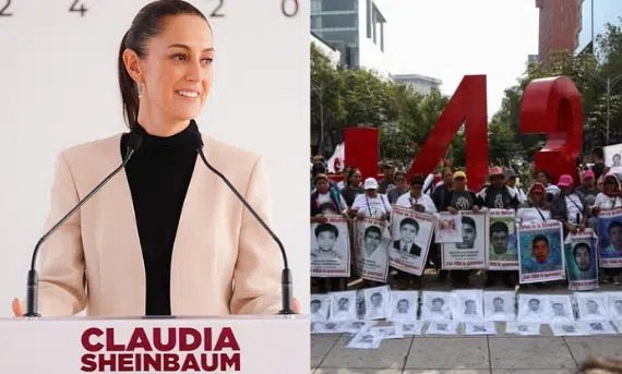 Sheinbaum se compromete a seguir investigando caso Ayotzinapa