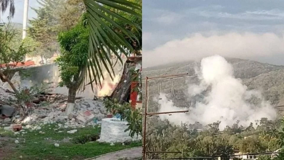 Explosión al interior de la Normal rural de Ayotzinapa en Guerrero