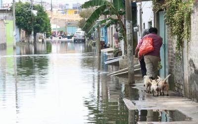 Enfrentan inundaciones en Chalco tras un mes bajo aguas negras