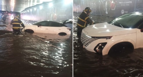 Fuertes lluvias generaron inundaciones en Tlalpan