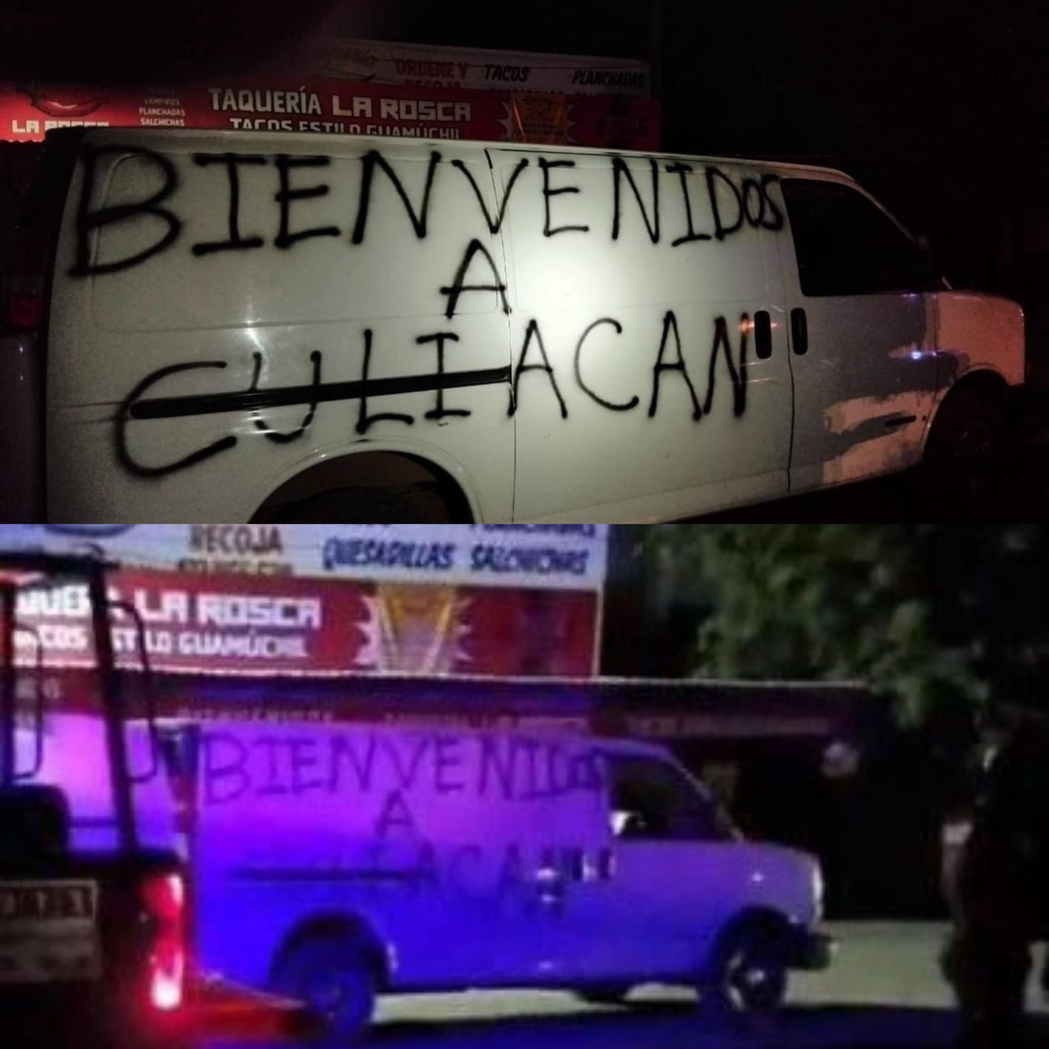 Descubren camioneta con mensaje en Culiacán durante visita del  presidente Andrés Manuel López Obrador