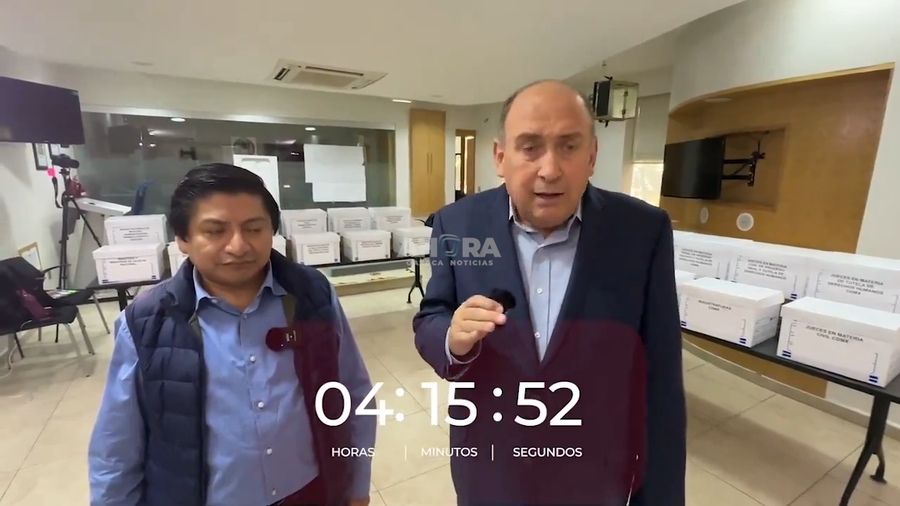 Acusa Rubén Moreira que votación para elección de jueces tardará más de horas, tras hacer un simulacro