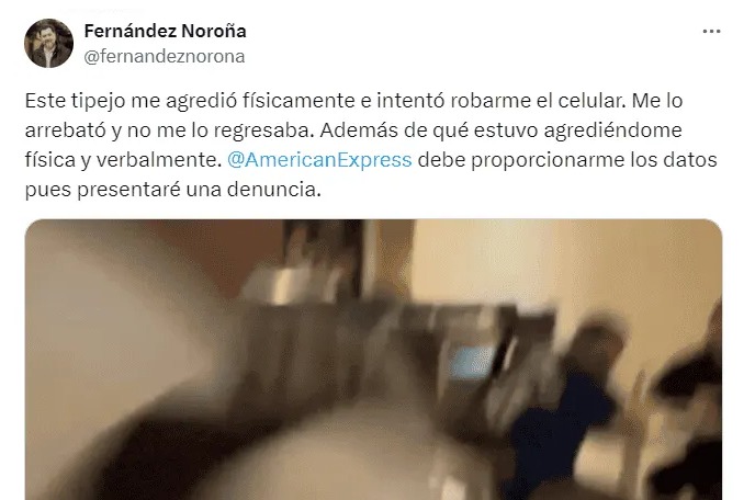Denuncia Gerardo Fernández Noroña agresión física en el AICM