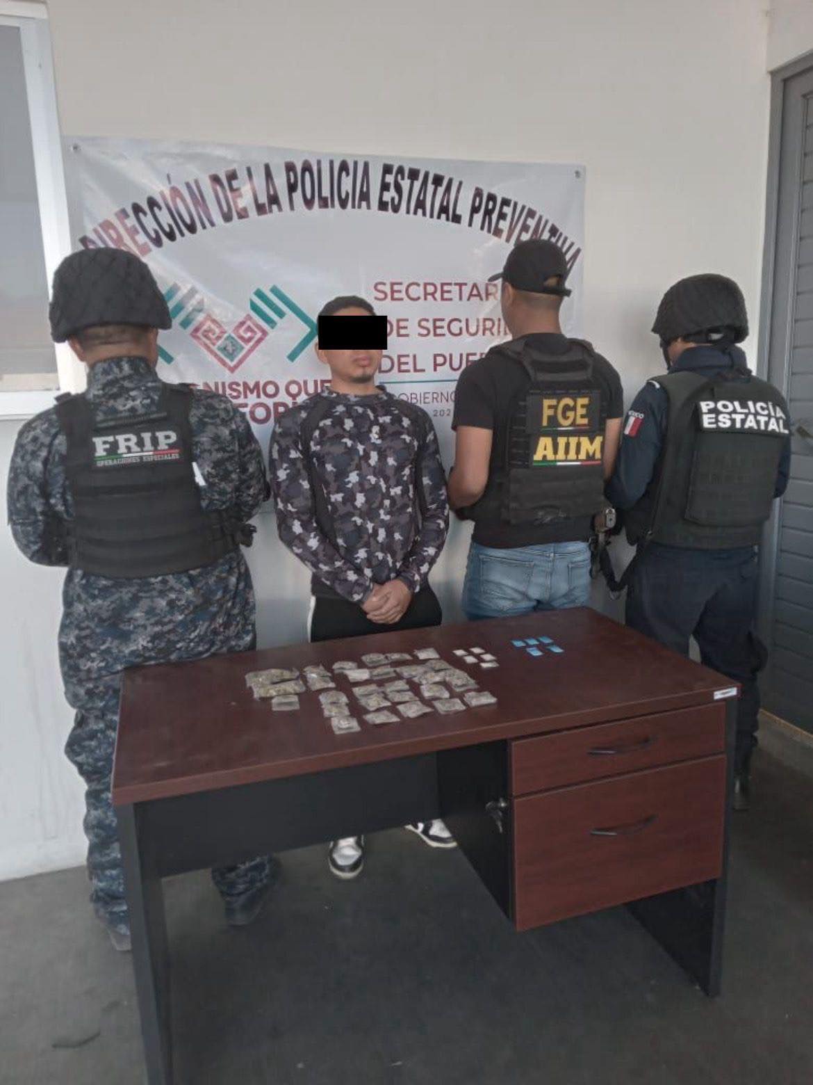 SSP y FGE detienen a masculino con presuntos narcóticos en San Cristóbal de Las Casas