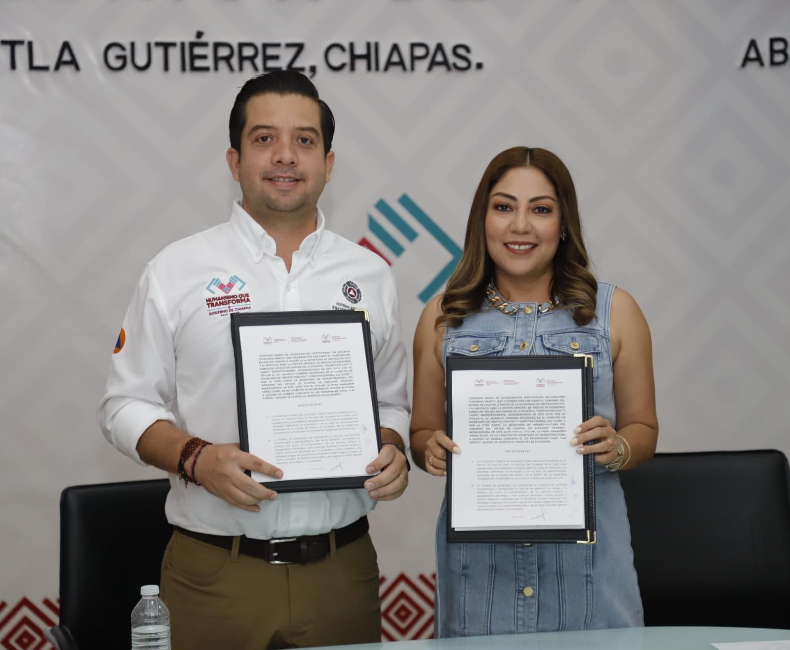 Seinfra firma convenio con la Secretaría de Protección Civil Chiapas y el Instituto para la Gestión Integral de Riesgos de Desastres