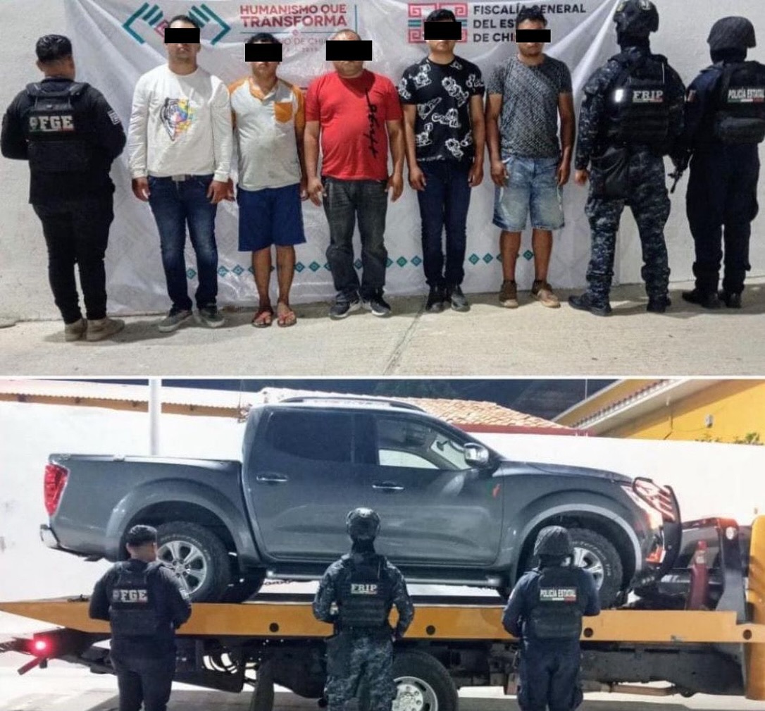En operativo de seguridad detienen a seis personas en Palenque