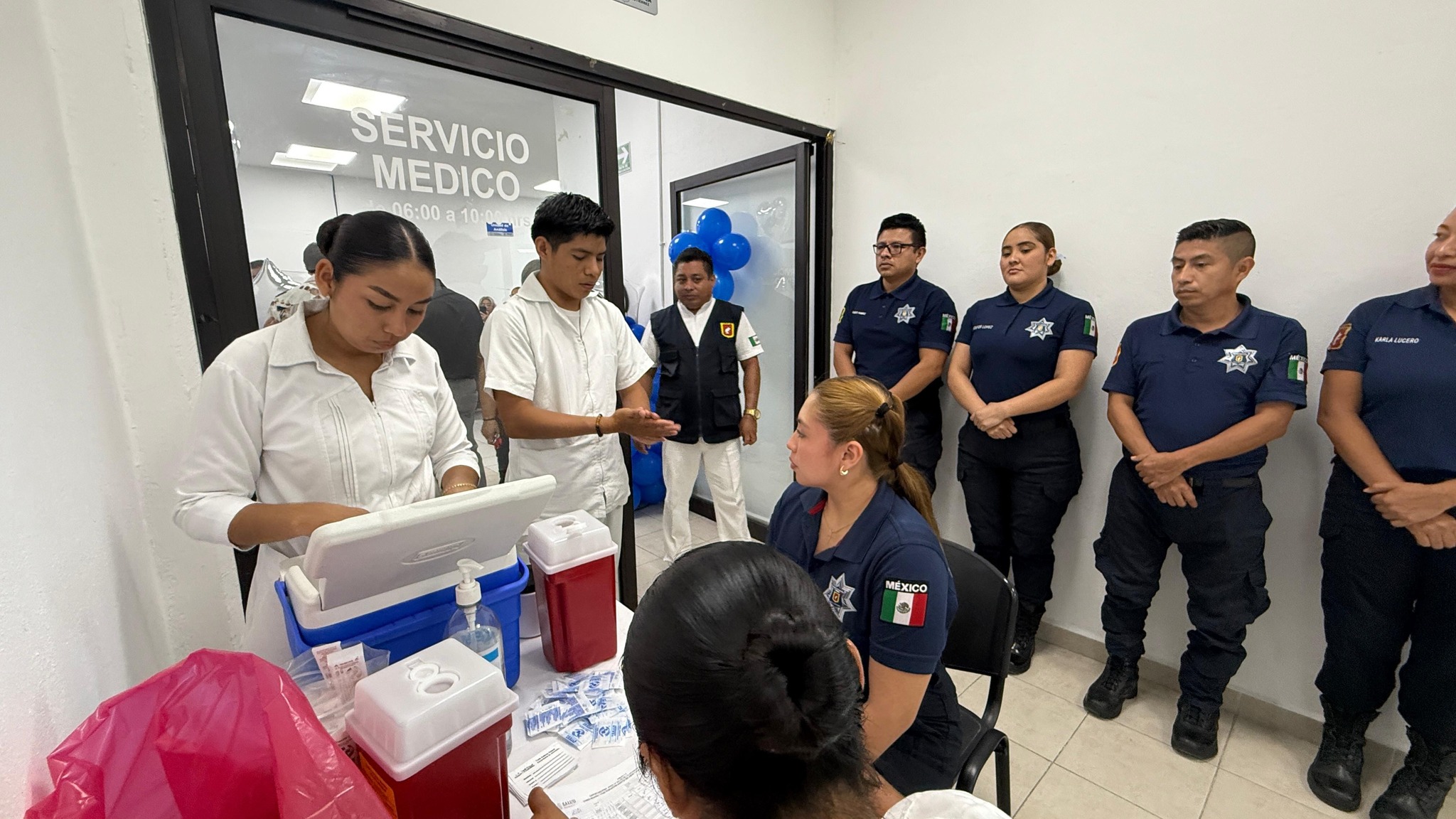 La Secretaría de Seguridad Pública y Tránsito Municipal instala consultorio médico para su personal