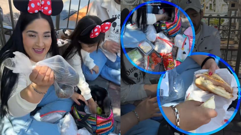 Con tortas, pero en Disneyland; familia mexicana se hace viral por prepararse de comer dentro del parque