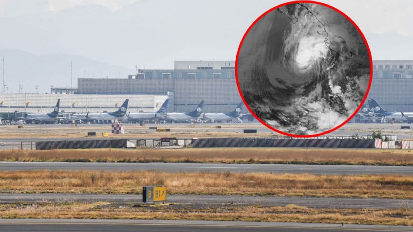 AICM alerta a viajeros de 6 estados por tormenta tropical Alvin