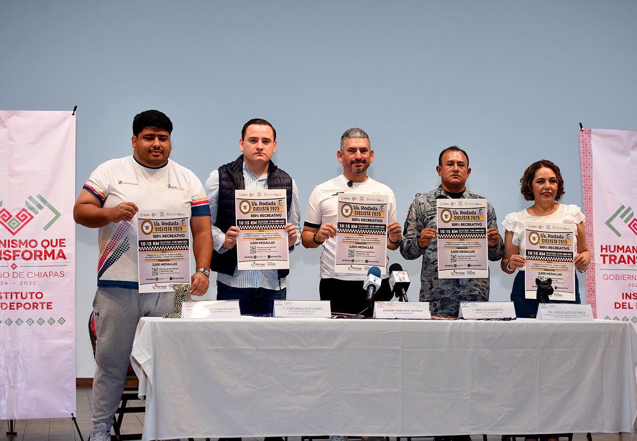 Indeporte suma esfuerzos para realización de Primera Rodada Ciclista 2025, 100 % recreativo