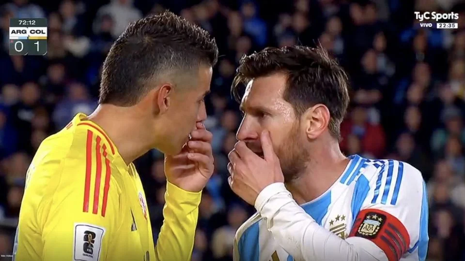 Messi y James Rodríguez se enfrascan en acalorada discusión