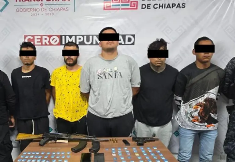 Detienen en Chiapas a 5 presuntos miembros del CJNG