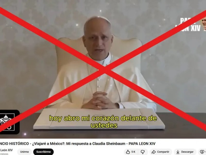 León XIV no ha anunciado una visita oficial a México, es un video manipulado con IA