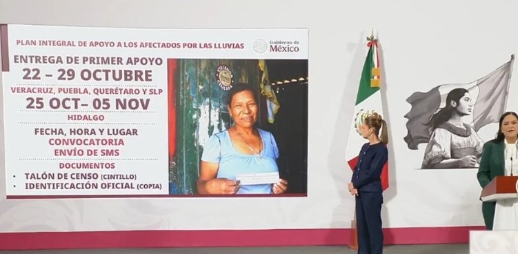 Bienestar entregará 20 mil pesos a damnificados por lluvias