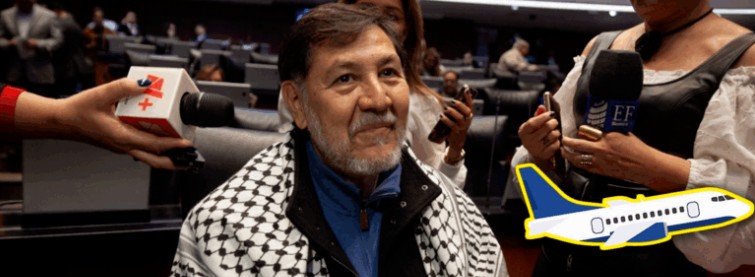 Fernández Noroña pide licencia en el Senado para viajar a Palestina