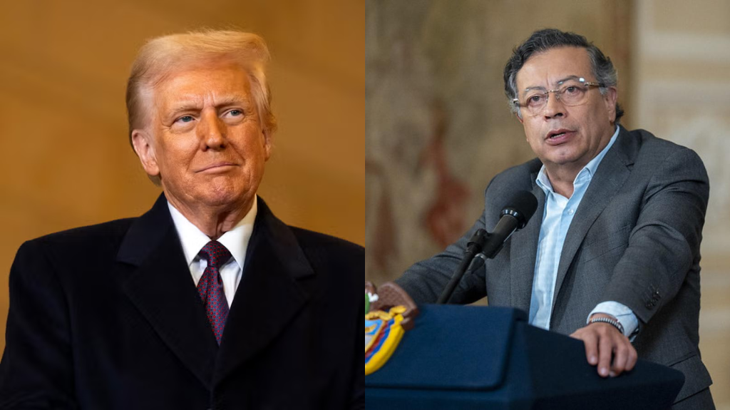 Trump acusa a Petro de “líder del narcotráfico” y anuncia el fin de las ayudas a Colombia