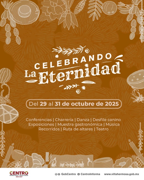 El Gobierno de Centro invita al festival “Celebrando la Eternidad” del 29 al 31 de octubre