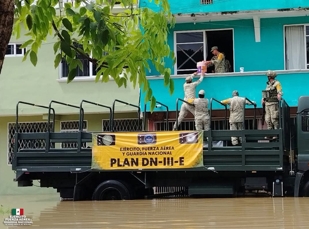 Ejército y Guardia Nacional activan Plan DN-III-E por lluvias en siete estados