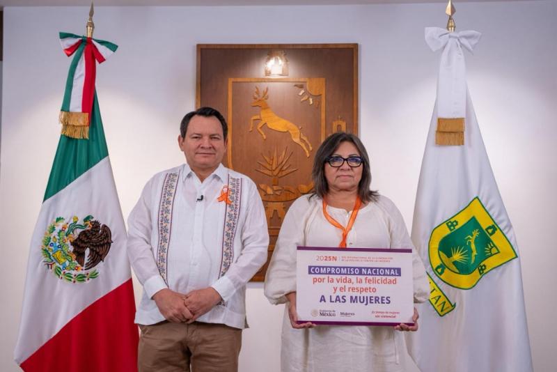 Yucatán refrenda compromiso nacional por la vida y respeto a las mujeres