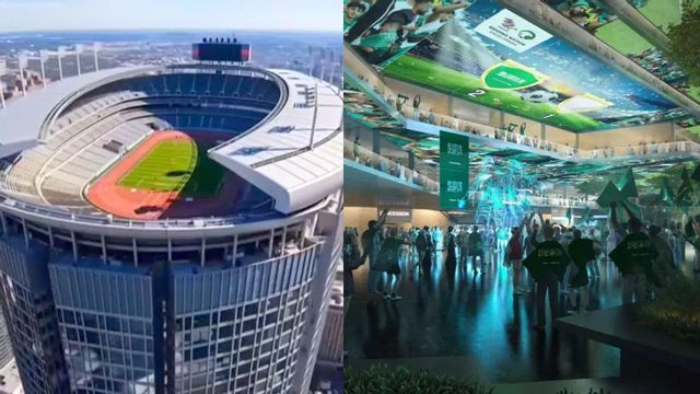 ¿Estadio en la cima de un edificio? Es falso video de supuesta sede del Mundial 2034