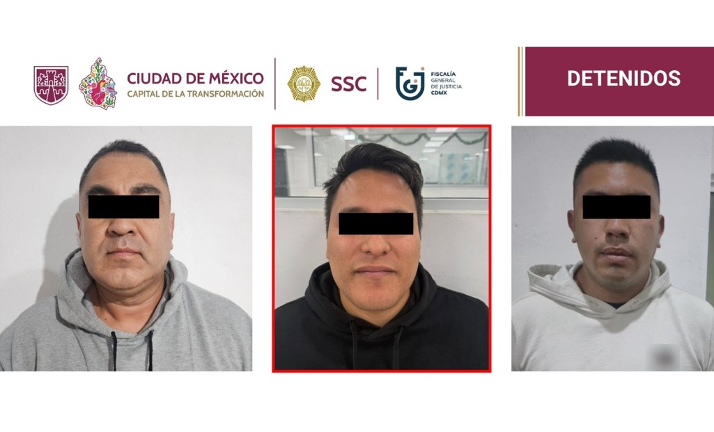 Detienen en CDMX a tres integrantes del grupo criminal ‘Los Rodolfos’