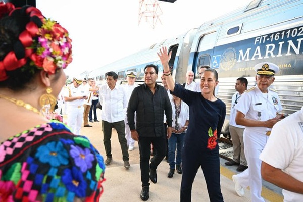 Línea k del Tren Interoceánico: presidenta Claudia Sheinbaum inaugura estaciones Tonalá y Arriaga en Chiapas