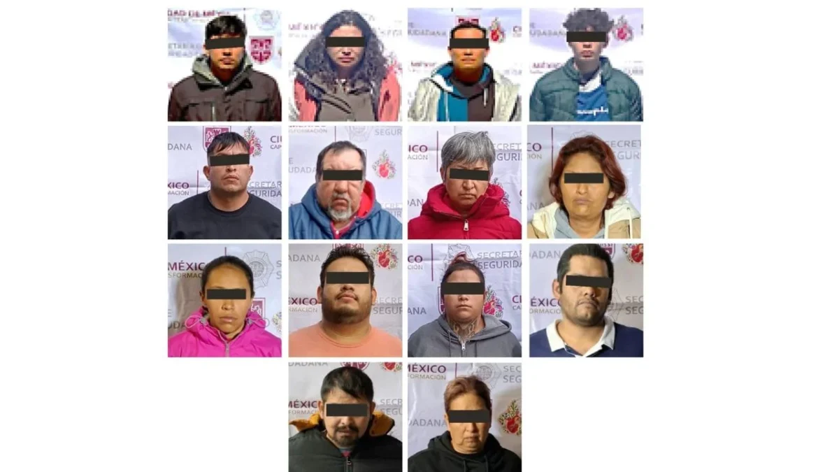 Detienen a 14 integrantes de célula delictiva en operativos en Tláhuac e Iztapalapa