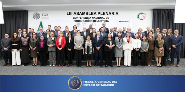 Participa la FGE Tabasco en la LIII Asamblea Plenaria de la CNPJ