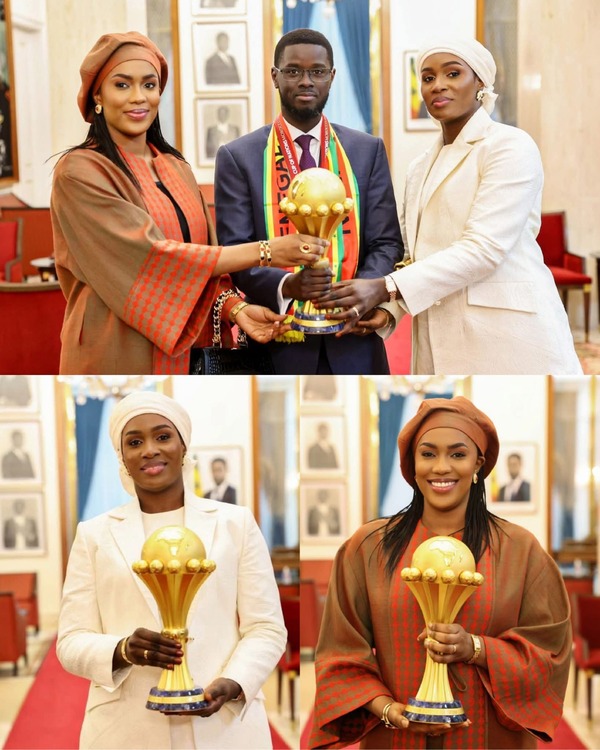 Presidente de Senegal celebra el triunfo de la Copa Africana junto a sus dos esposas y causa polémica