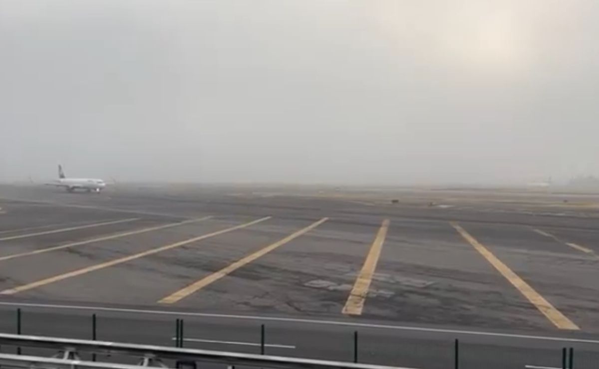 Suspenden operaciones en el AICM por neblina