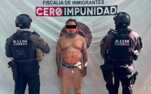 Arrestan en Chiapas a presunto pandillero buscado por El Salvador