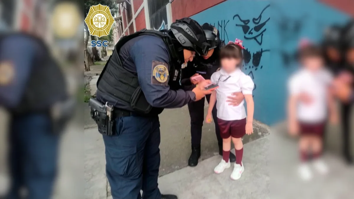 Policías encuentran a niña de 7 años que deambulaba sola en Venustiano Carranza